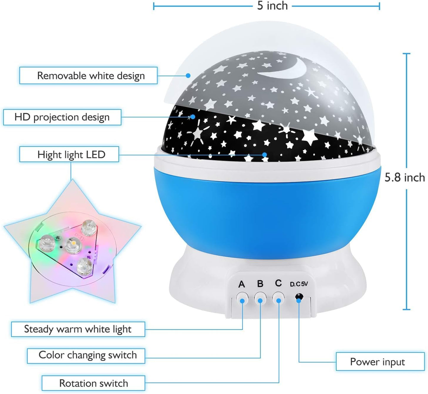 Moon Night Light Lamp